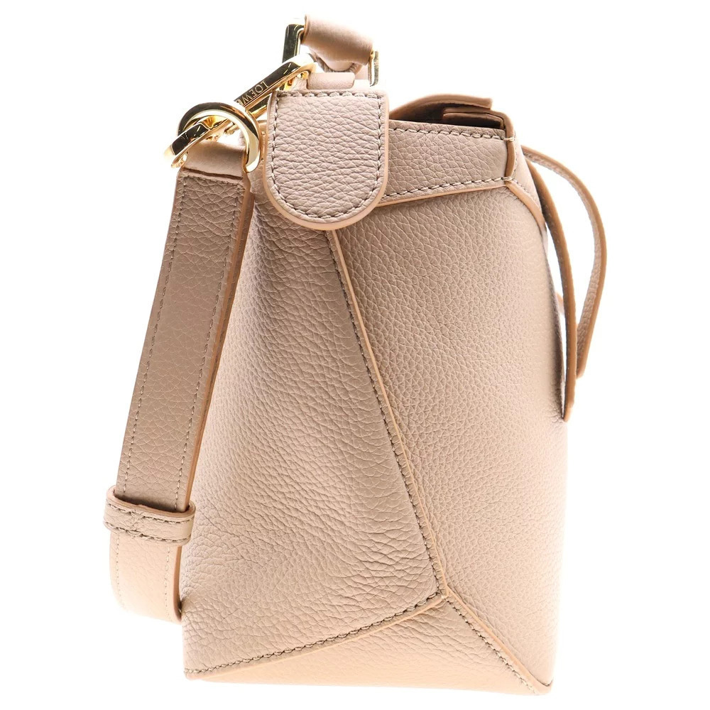 Loewe Bag Shoulder Leather Handbag Puzzle Beige - Picture 3 of 6